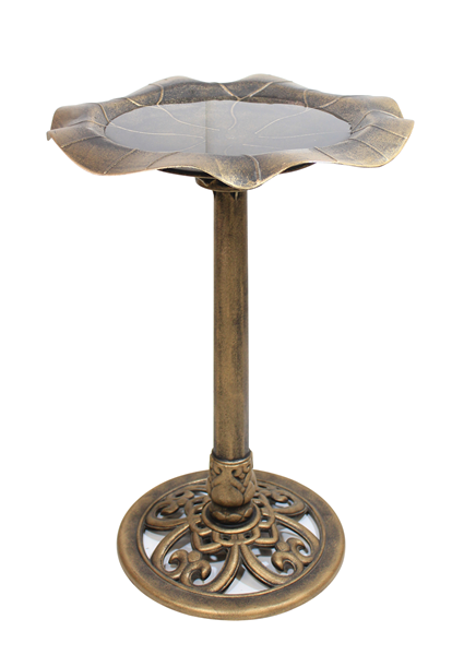 BIRDBATH  POLY ANTIQUE GOLD