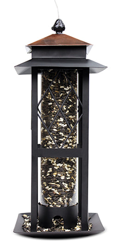 BIRD FEEDER REGAL STYLE TUBE COPPER ROOF